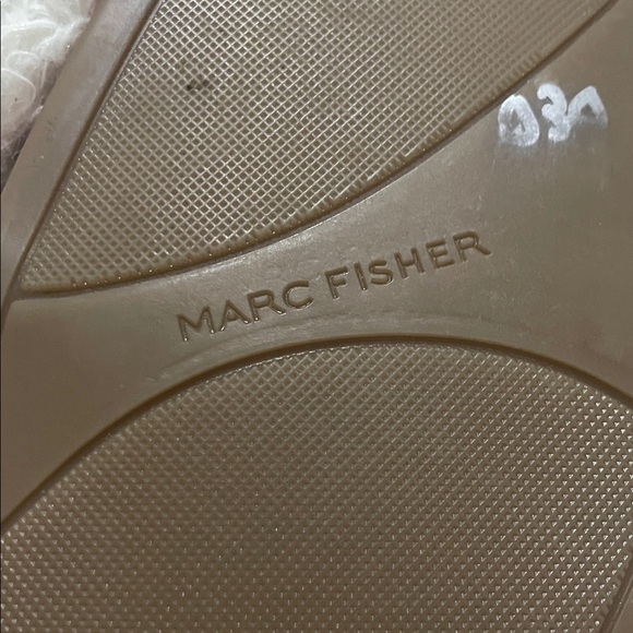 Marc Fisher Crimson Croc-Embossed Sandals - Picture 8 of 10